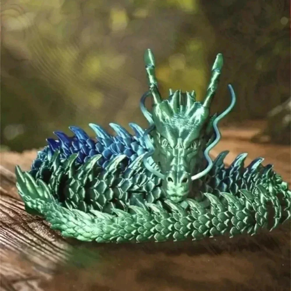 Blue green dragon fun home decor cute funny 3D printed unisex scaly decoration